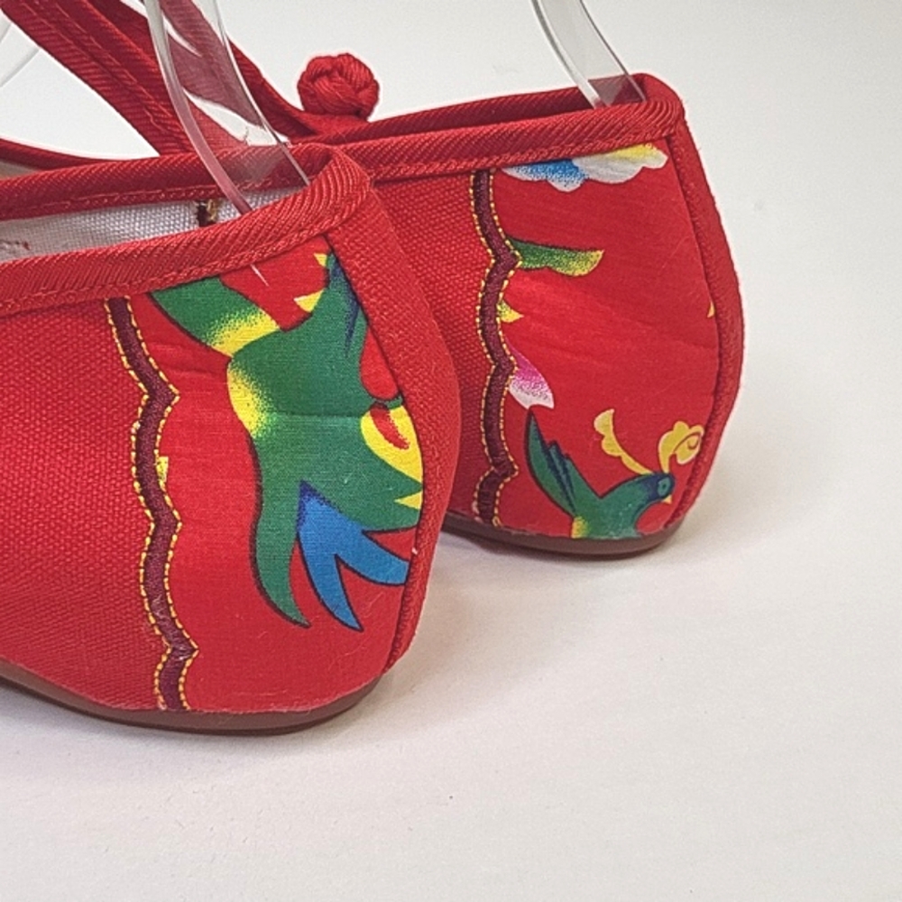 New Floral Flat Shoes Canvas Embroidered Mary Jane Ballernia Flats - Picture 7 of 16